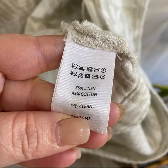 Tahari | Linen Blend Open Front Cardigan - Picture 4 of 9